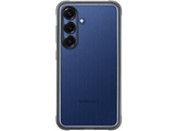 Funda - Samsung Flipsuit Rugerizada, Para Samsung Galaxy S25, Transparente y borde negro con pegatina