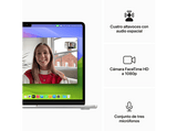 Apple MacBook Air (2024), 13,6 Retina, Chip M3 Apple, CPU de 8 núcleos, GPU de 10 núcleos, 8GB RAM, 2TB de SSD, USB-C 70W, Plata