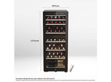 Vinoteca - Haier HWS77GDAU1 Wine Bank 50 Series 7,  Temperatura 5-20º, 77 botellas,  Doble Zona, Wi-Fi, Negro