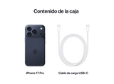 Apple iPhone 17 Pro, Azul oscuro, 256 GB, 5G, 6.3  OLED Super Retina XDR, Chip A19 Pro, iOS