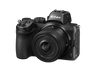 Cámara EVIL - Nikon Z5 + Objetivo 40mm, 24.3 megapixel, Pantalla de 8 cm Táctil Abatible, Sensor CMOS Full Frame, Negro