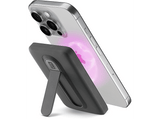 Powerbank - CellularLine Mag Stand, 5000 mAh, 20 W, Carga inalámbrica, USB C, Negro