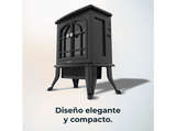 Chimenea eléctrica - Cecotec ReadyWarm 2000 Flames, 2000 W, 2 niveles, Termostato ajustable, Control de llamas, Black