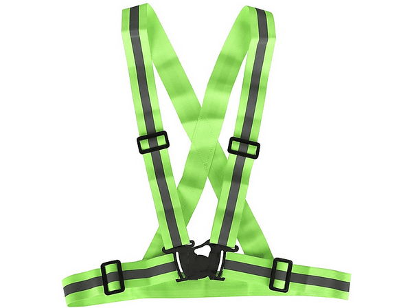 Chaleco reflectante - SK8 HECHARE1, Bandas Reflectantes, Correas Ajustables, Verde Neón