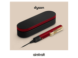 Plancha de pelo - Dyson Airstrait™, Alisado Mojado a Seco, 1600W, 3 Niveles temperatura, 3 Niveles potencia, Red Velvet/Gold