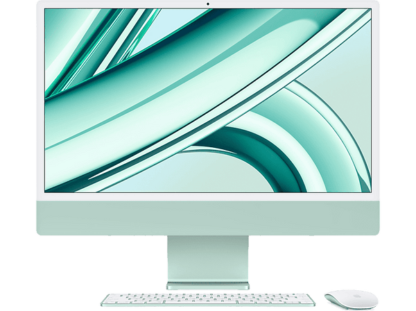 Apple iMac (2023) MQRA3Y/A, 24" Retina 4.5K, Chip M3, CPU de 8 núcleos, GPU de 8 núcleos, 8GB de RAM, 512GB de SSD, Gigabit Ethernet, Verde