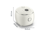 Arrocera - Tefal Multifunción POP, 0.7 L, Hasta 4 raciones,  Tecnología Smart  NFC, Compacta, Bol Antiadherente,  Cesta vaporera, 8 programas, Blanco