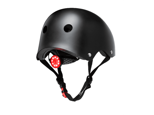 Casco - Beetle Helm Ciclope, Con luz trasera, Con batería, Regulable, Talla L, Negro