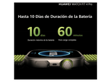 Smartwatch - Huawei Watch Fit 4 Pro, 1.82 AMOLED, 10 días batería, Compatible iOS - Android, Correa Fluoroelastómero, Negro
