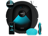 Robot aspirador - Cecotec Conga 7490 Ultimate Genesis, 4en1, 2600 Pa, Láser, 120 min, Wi-Fi, App, Black