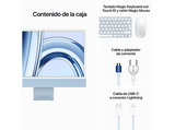 Apple iMac (2023) MQRQ3Y/A, 24 Retina 4.5K, Chip M3, CPU de 8 núcleos, GPU de 10 núcleos, 8GB de RAM, 512GB de SSD, Azul