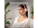 Auriculares inalámbricos - Logitech Zone 300, Bluetooth, Micrófonos (volteable) con cancelación de ruido, Hasta 20h batería, Multidispositivo, Rosa