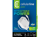Cargador móvil - CellularLine ROLL, Retráctil, 65W, Tipo C, Universal, Blanco