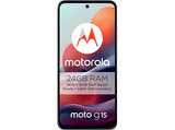 Móvil - Motorola Moto g15, Salt Air, 128 GB, 8 GB RAM, 6.72 LCD, MediaTek Helio G81, Full HD+, Cuero Vegano, 5200 mAh