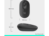 Ratón inalámbrico - Logitech Pop, 4000 ppp, Easy-Switch, Bluetooth, SmartWheel, Botones personalizables, Tecnología Silent Touch, PC-Mac, Negro