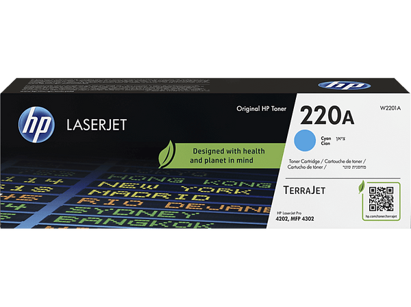 Tóner - HP LaserJet 220A Cian, Alto rendimiento, Hasta 1800 páginas, HP TerraJet, Cian