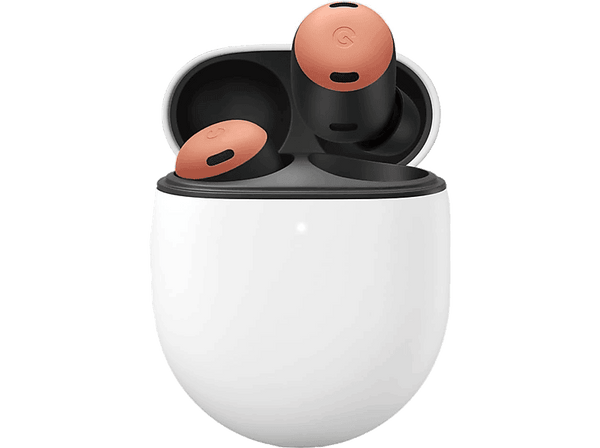 Auriculares de botón - Google Pixel Buds Pro, 11h Autonomía de reproducción, Estuche de carga USB-C, Resistencia IPX4, Coral