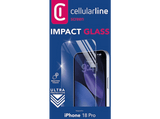 Protector pantalla - CellularLine Impact Glass, Apple, para iPhone 18 Pro, Vidrio templado, Transparente