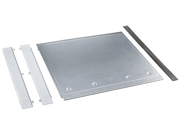 Accesorio encimera -  Miele UBSW1/G, Kit base para la base segura de lavadoras W1 con panel recto, Inox