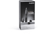 Cortapelos nariz - Babyliss E111E Super-X Metal, Nariz, Orejas y Cejas, Cabezales intercambiables, Black Edition