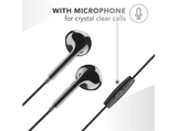 Auriculares - Music Sound CAPSULE, De cable, 120 cm, Negro