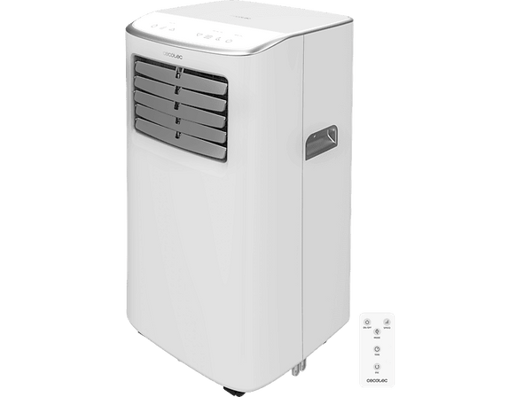 Aire acondicionado portátil - Cecotec ForceClima 7400 Soundless Touch, 7000 BTU/h, 2 velocidades, 20 m², 65 dB, Blanco