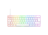 Teclado gaming - ISY IGK-5100-WT-ES, Mini RGB, Mecánico, Cable, Teclas iluminadas, Blanco