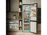 Frigorífico combi - Candy City Fresco CNCQ2T518EX, Total No Frost Circle+, 182 cm, 279 l, Iluminación LED, Inox