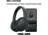 Auriculares inalámbricos - Sony WH-CH735NC, Cancelación ruido/Noise Cancelling, 75h, Carga Rápida, Plegable, Bluetooth, Llamadas nítidas con IA, Crema