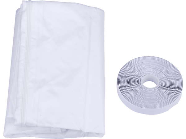 Accesorio aire acondicionado - Koenic KDS 125, 4 Cremalleras, Cinta Autoadherente, 210x90 cm, Blanco