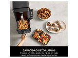 Freidora de aire - Ninja SL300EU, 2470 W, 7.6 l dividido en 2 bandejas, Negro