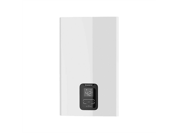 Calentador a gas - Ariston NEXT EVO X SFT 11 NG BLU EU, 11 l, Funciona con gas natural/ butano/ propano, Estanco, Blanco + Kit salida de humos