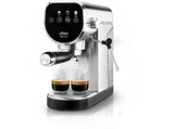 Cafetera express - Ufesa Sienna, 20 bar, 1360 W, Capacidad Depósito 0.9 l, 2 Tazas, Vaporizador orientable, Inox
