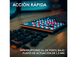 Teclado gaming - Logitech G G915 X Lightspeed, Inalámbrico, RGB, Conectividad tri-mode, Keycontrol, Interruptores mecánicos GL, Personalizable, Negro
