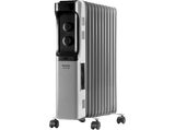 Radiador de aceite - Taurus Dakar 2500,2500 W, 11 Elementos, 4 Niveles, Ruedas, Termostato Analógico, Gris