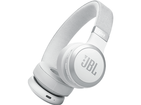 Auriculares inalámbricos - JBL Live 670 NC, Cancelación ruido adaptativa, Autonomía hasta 65 h, Blanco