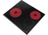 Placa vitrocerámica - Fagor 3VFT-40AS, 4 zonas, Zona grande 21 cm, Ebullición automática, 59 cm, Negro