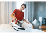 Aspirador de mano - Hoover ULTRAVORTEX, Especial Colchones y Sofás, Pelo Mascotas, Luz Ultravioleta, Antiácaros y Antibacterias, Cable 5m, Rojo