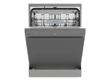 Lavavajillas - Hisense HS663A90XUK, 16 servicios, 8 programas, 60 cm, Tecnología Inverter, Secado Extra, Tercera Bandeja, Acero inoxidable
