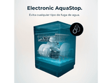 Lavavajillas - Cecotec Bolero Aguazero 6200 Inox D, 14 servicios, 6 programas, 60 cm, Electronic Aqua Stop, Turbo Dry+, Inox