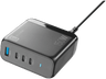 Cargador - CellularLine ACHUSBGAN4PD150WK, 150 W, 3 puertos USB -C, 1 Puerto USB -A, Universal, Negro