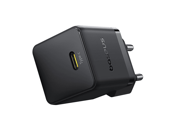Cargador de pared - Baseus PALM, 20W, Tipo C, Carga ultrarrápida, Control de temperatura, Universal, Negro Cluster