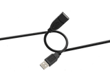 Cable USB - ISY IUC-1020, USB 2.0, USB-A a USB-A, 1.5m, 480 Mbps, Negro