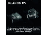 Teclado gaming - Sony INZONE KBD-H75, Disparo rápido, Interruptores magnéticos, TKL, Sondeo 8000 Hz, RGB, PC FPS, Fnatic, US Layout, KBDG900, Negro