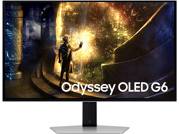 Monitor gaming - Samsung Odyssey G6 LS27DG610SUXEN, 27" WQHD, 240 Hz, 0.03 ms, OLED, FreeSync Premium Pro, Ajustable altura, Plata