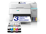 Impresora - Epson EcoTank ET-3956, Inyección de Tinta, WiFi, Escáner y Copia, A4, Blanco