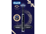 Cepillo eléctrico - Oral-B iO 6S, 5 modos, Seguimiento con app, Pantalla interactiva, Sensor de presión, 4 cabezales, Negro mate, Edición Navidad