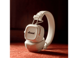 Auriculares inalámbricos - Marshall Major V, 100 h Autonomía, Supraaurales, Bluetooth, Diseño Plegable, Crema