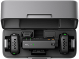 Micrófono - DJI Mic Mini (2 TX + 1 RX + Base de Carga), Cancelación de Ruido Activa, 48h Batería, Negro