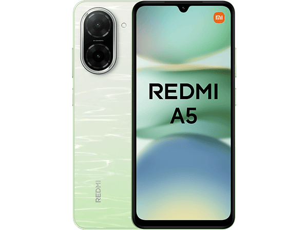 Móvil - Xiaomi Redmi A5, Verde, 128GB, 4GB RAM, 6.88" HD+, Octa Core , Unisoc Tiger T7250, 5200 mAh